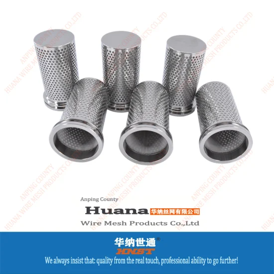 Customized 1-40-Inch Metal Stainless Steel 304/316 Cylindrical Perforated Tube Mesh Filter